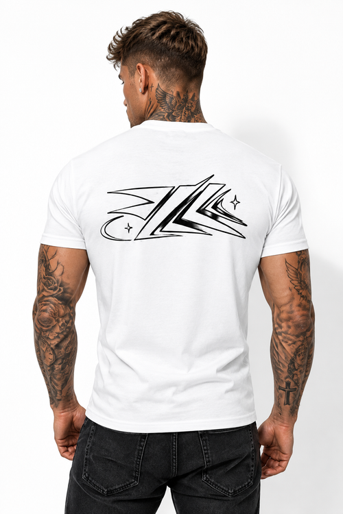 BLACK/WHITE LUSH MEMBER TEE - Enhanced Back Shot